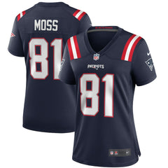 NFL Randy Moss New England Patriots Women's Game Retired Player Jersey - Navy