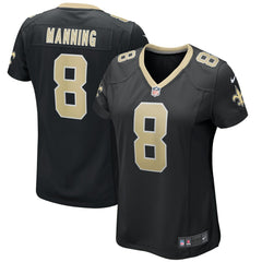 NFL Archie Manning New Orleans Saints Women's Game Retired Player Jersey - Black