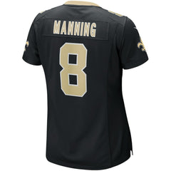 NFL Archie Manning New Orleans Saints Women's Game Retired Player Jersey - Black