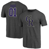 Colorado Rockies Father's Day Greatest Dad Tri-Blend T-Shirt - Black T-shirts
