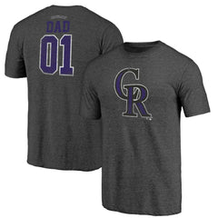 Colorado Rockies Father's Day Greatest Dad Tri-Blend T-Shirt - Black T-shirts