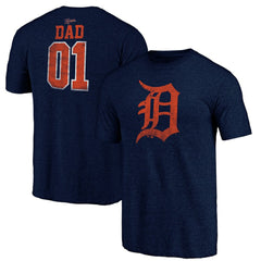 Detroit Tigers Father's Day Greatest Dad Tri-Blend T-Shirt - Navy T-shirts