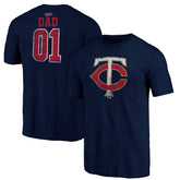 Minnesota Twins Father's Day Greatest Dad Tri-Blend T-Shirt - Navy T-shirts