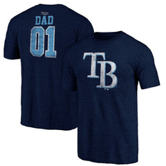 Tampa Bay Rays Father's Day Greatest Dad Tri-Blend T-Shirt - Navy T-shirts