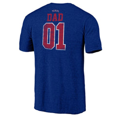 Texas Rangers Father's Day Greatest Dad Tri-Blend T-Shirt - Royal T-shirts