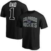 Colorado Rockies Father's Day #1 Dad T-Shirt - Black T-shirts