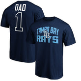 Tampa Bay Rays Father's Day #1 Dad T-Shirt - Navy T-shirts
