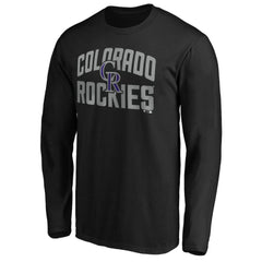 Colorado Rockies Father's Day #1 Dad Long Sleeve T-Shirt - Black T-shirts