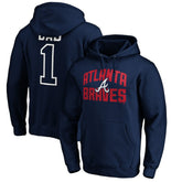 Atlanta Braves Father's Day #1 Dad Pullover Hoodie - Navy Hoodies