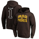 San Diego Padres Father's Day #1 Dad Pullover Hoodie - Brown Hoodies