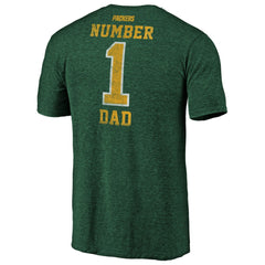 Green Bay Packers #1 Dad Team Logo T-Shirt Green