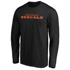 Cincinnati Bengals #1 Dad Long Sleeve Team Logo T-Shirt Black