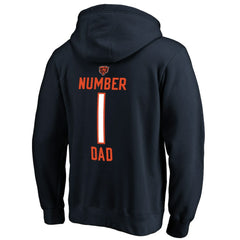 Chicago Bears #1 Dad Pullover Hoodie Navy