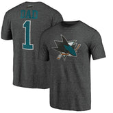 NHL San Jose Sharks Greatest Dad Tri-Blend T-Shirt - Charcoal