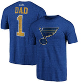 NHL St. Louis Blues Greatest Dad Tri-Blend T-Shirt - Blue