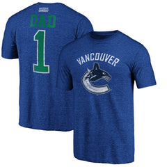 NHL Vancouver Canucks Greatest Dad Tri-Blend T-Shirt - Blue