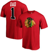 NHL Chicago Blackhawks #1 Dad T-Shirt - Red