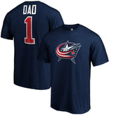 NHL Columbus Blue Jackets #1 Dad T-Shirt - Navy