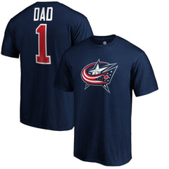 NHL Columbus Blue Jackets #1 Dad T-Shirt - Navy