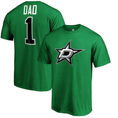 NHL Dallas Stars #1 Dad T-Shirt - Kelly Green