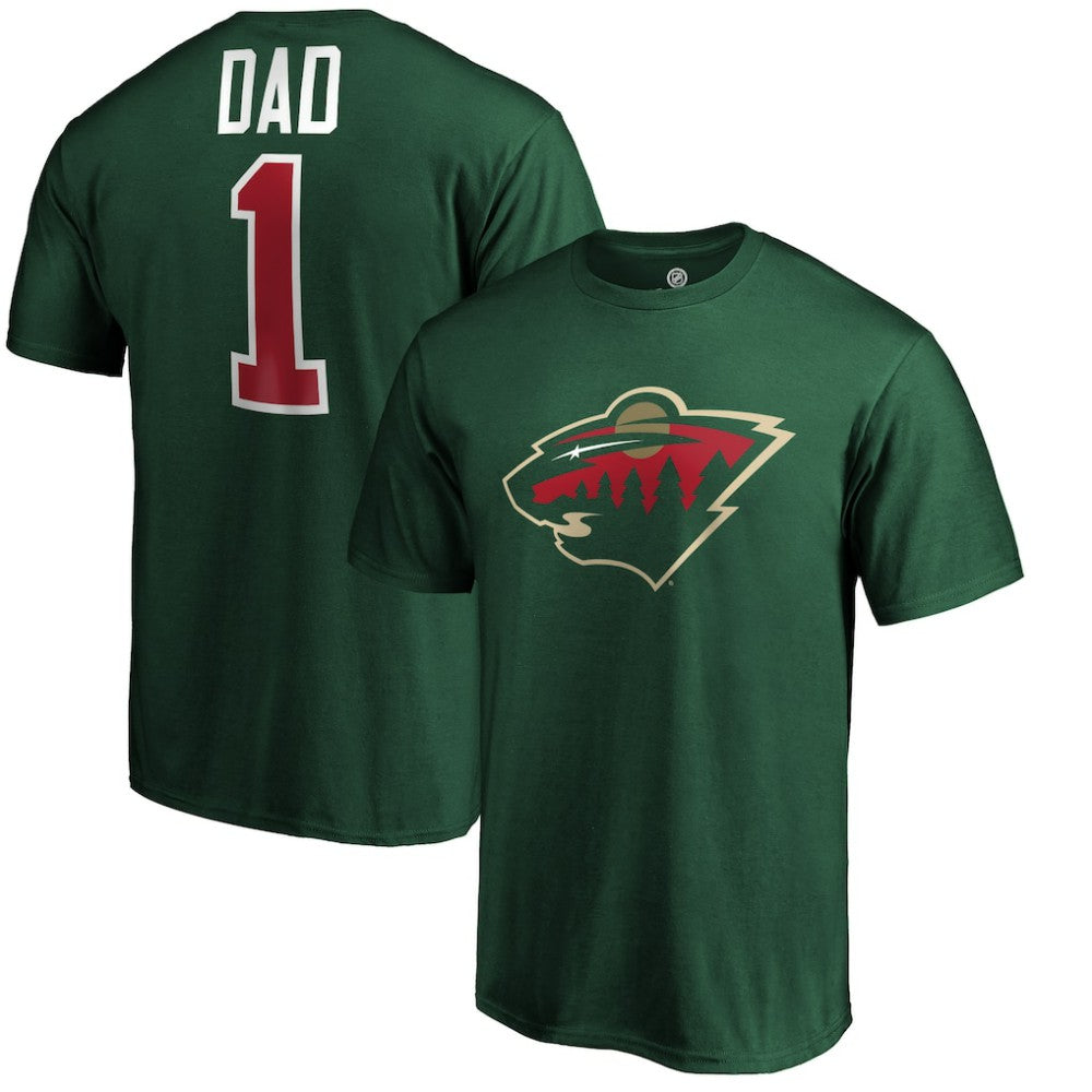 NHL Minnesota Wild #1 Dad T-Shirt - Green