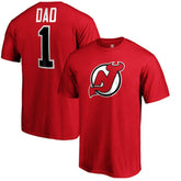NHL New Jersey Devils #1 Dad T-Shirt - Red