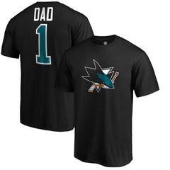 NHL San Jose Sharks #1 Dad T-Shirt - Black