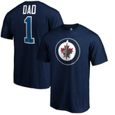 NHL Winnipeg Jets #1 Dad T-Shirt - Navy