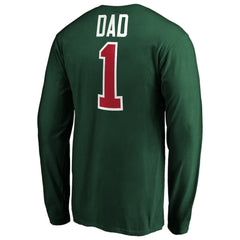 NHL Minnesota Wild #1 Dad Long Sleeve T-Shirt - Green