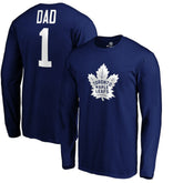 NHL Toronto Maple Leafs #1 Dad Long Sleeve T-Shirt - Blue