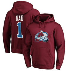 NHL Colorado Avalanche #1 Dad Pullover Hoodie - Burgundy