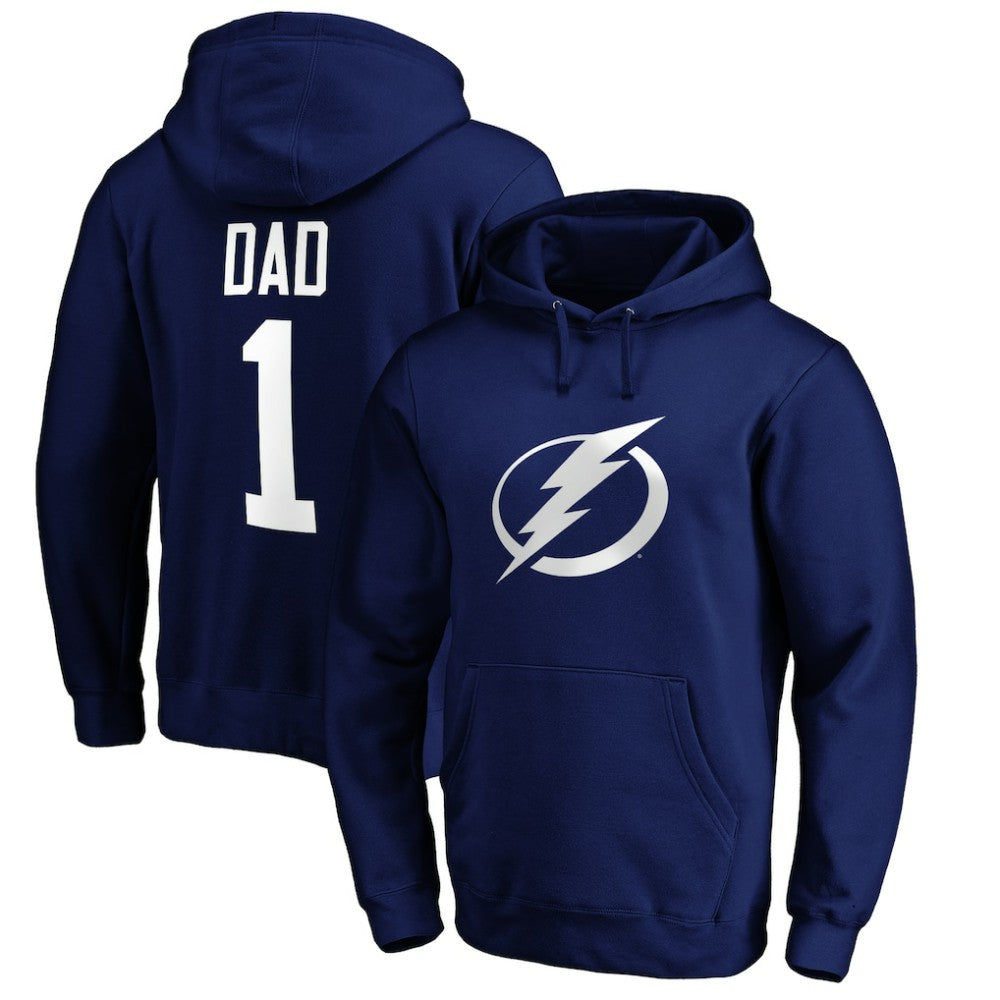 NHL Tampa Bay Lightning #1 Dad Pullover Hoodie - Blue