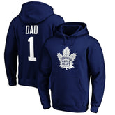NHL Toronto Maple Leafs #1 Dad Pullover Hoodie - Blue