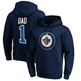 NHL Winnipeg Jets #1 Dad Pullover Hoodie - Navy