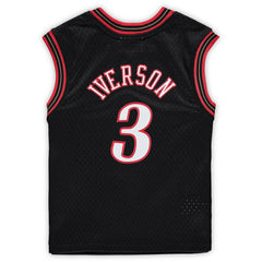 NBA Allen Iverson Philadelphia 76ers Preschool 2000-2001 Hardwood Classics Throwback Team Jersey - Black