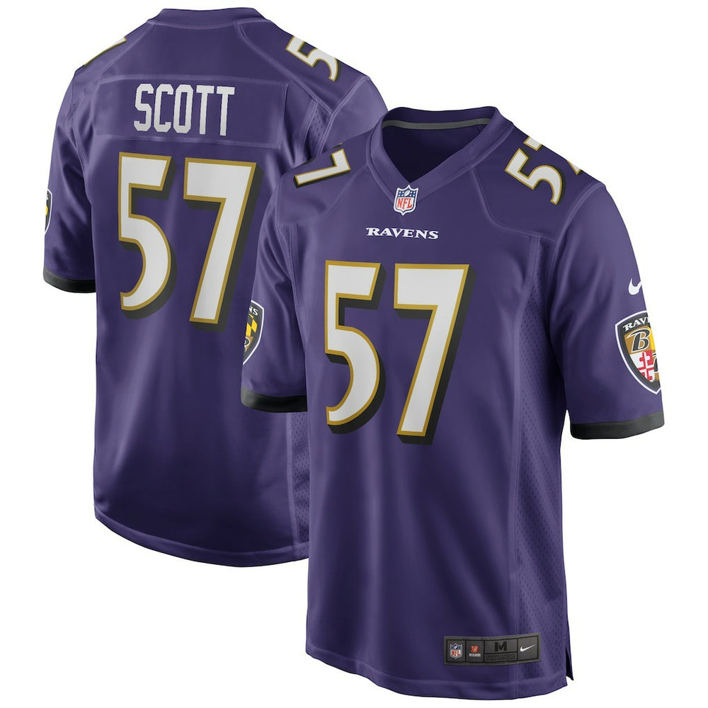 NFL Bart Scott Baltimore Ravens Game Retired Player Jersey - Purple