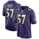 NFL Bart Scott Baltimore Ravens Game Retired Player Jersey - Purple
