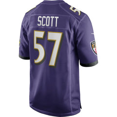 NFL Bart Scott Baltimore Ravens Game Retired Player Jersey - Purple