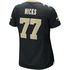 NFL Carl Nicks New Orleans Saints Women's Game Retired Player Jersey - Black