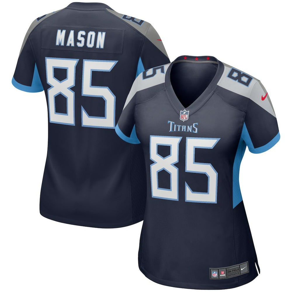 NFL Derrick Mason Tennessee Titans Women's Game Retired Player Jersey - Navy