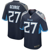 NFL Eddie George Tennessee Titans Game Retired Player Jersey - Navy