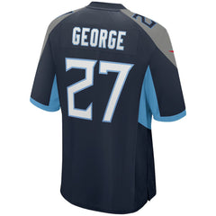 NFL Eddie George Tennessee Titans Game Retired Player Jersey - Navy