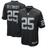 Fred Biletnikoff Las Vegas Raiders Game Retired Player Jersey Black