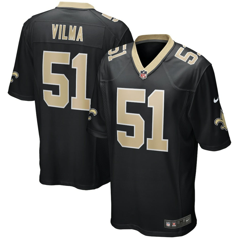 NFL Jonathan Vilma New Orleans Saints Game Retired Player Jersey - Black