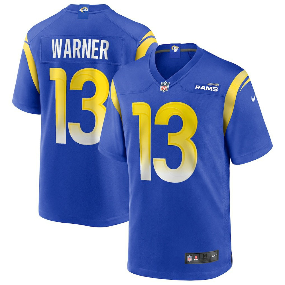 NFL Kurt Warner Los Angeles Rams Game Retired Player Jersey - Royal