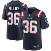 NFL Lawyer Milloy New England Patriots Game Retired Player Jersey - Navy