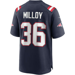 NFL Lawyer Milloy New England Patriots Game Retired Player Jersey - Navy