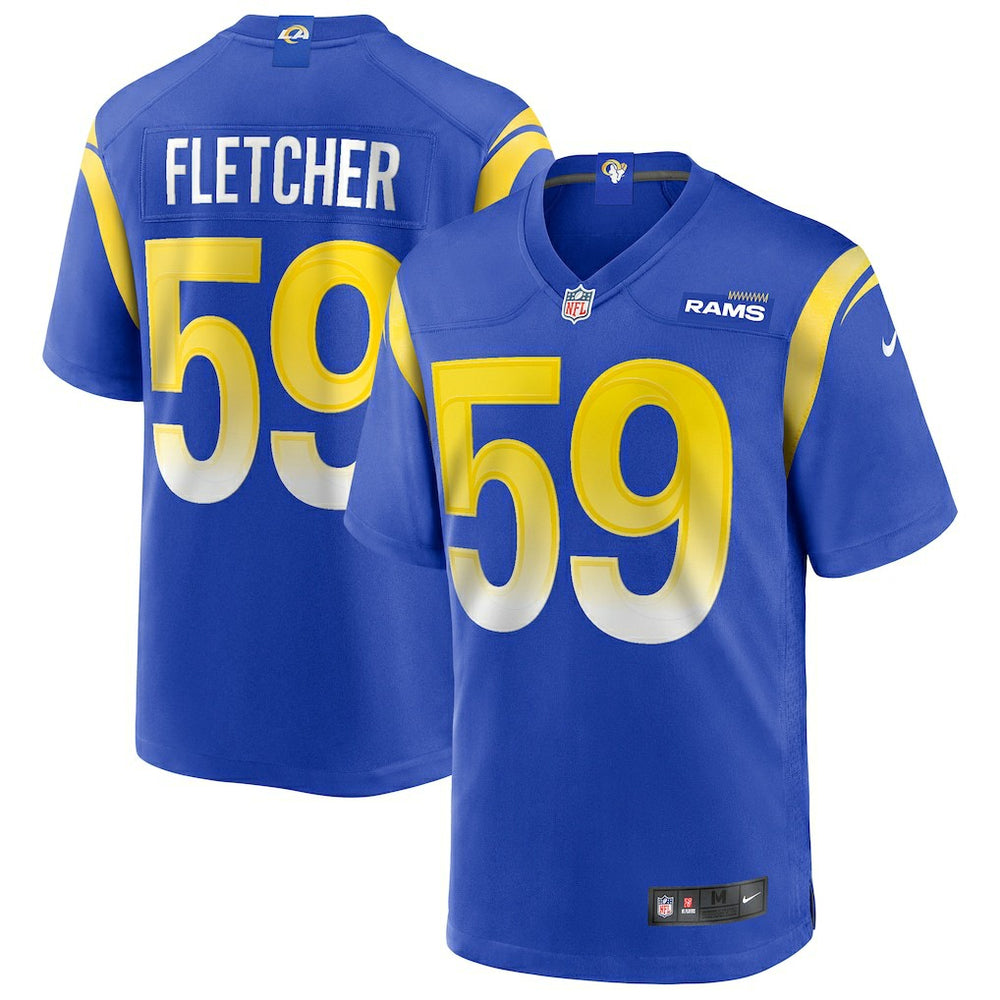 NFL London Fletcher Los Angeles Rams Game Retired Player Jersey - Royal
