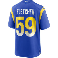 NFL London Fletcher Los Angeles Rams Game Retired Player Jersey - Royal