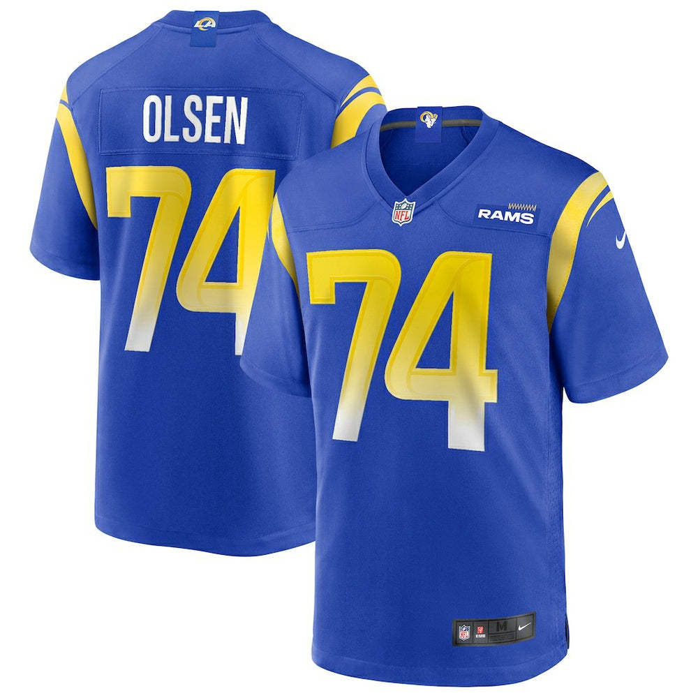 NFL Merlin Olsen Los Angeles Rams Game Retired Player Jersey - Royal